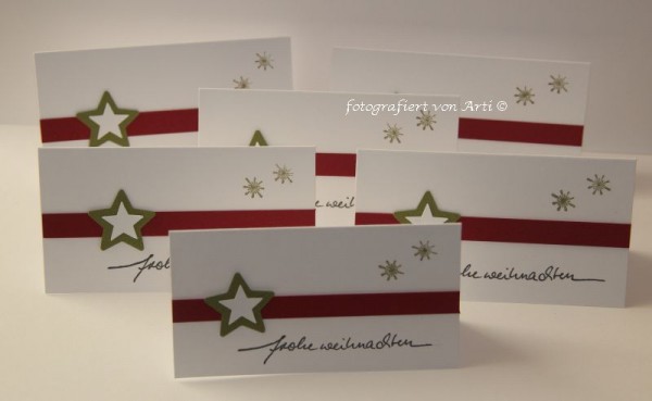 Gulfmew Weihnachtstischkarten Holz - 12 Sets Rentier Design, Mit Stift, Rustikal