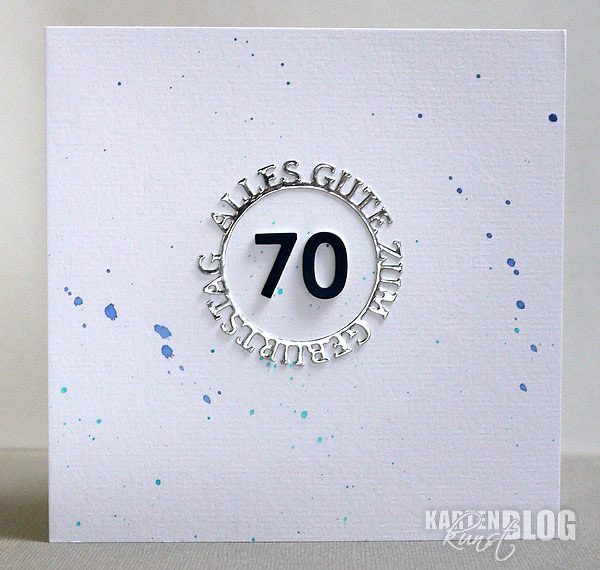 Karten Kunst Moderne Karte Zum 70 Geburtstag